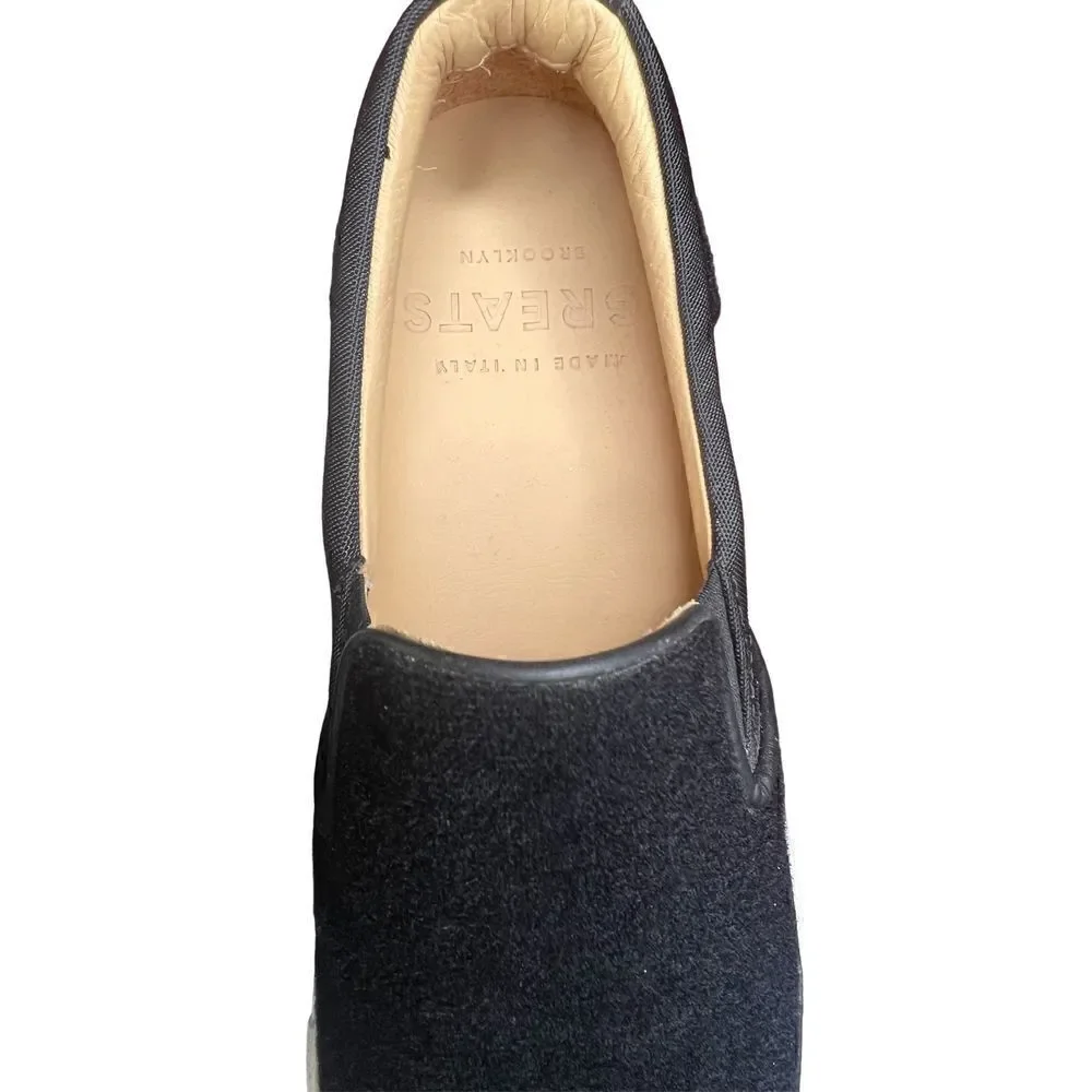 Greats Brooklyn Made in Italy Nero Platform Slip on Sneaker NWOB Size 9 1/2